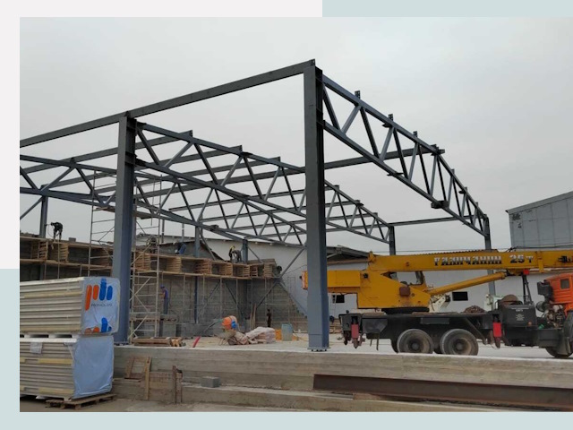 Строительство цехов в Черняховске