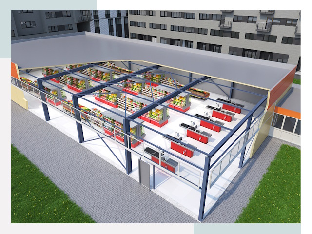 Строительство магазинов в Черняховск от 629 руб. за м²