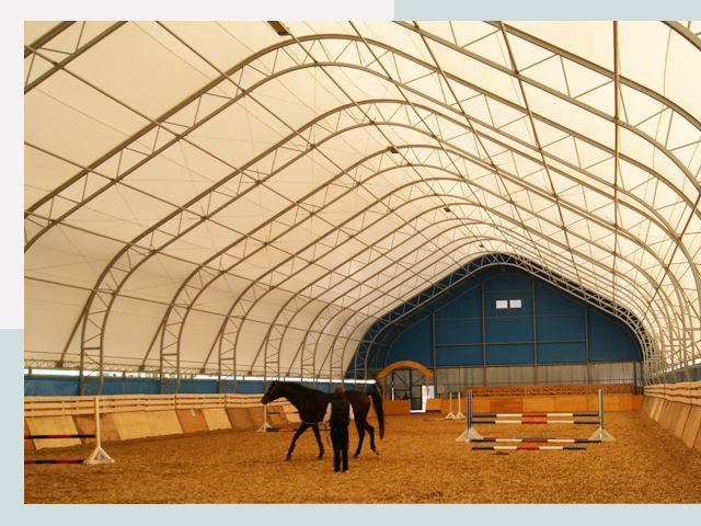 Строительство конных манежей в Черняховске