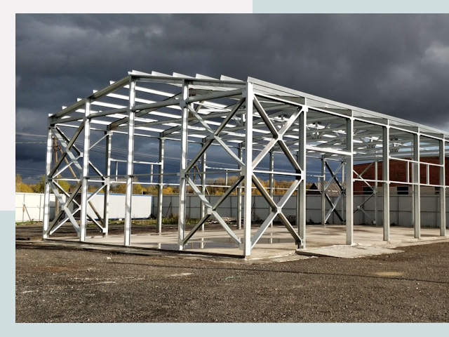 Двускатные ангары в Черняховск от 629 руб. за квадрат