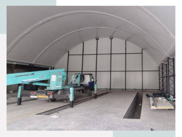 Внутреннее оснащение ангаров в Черняховске